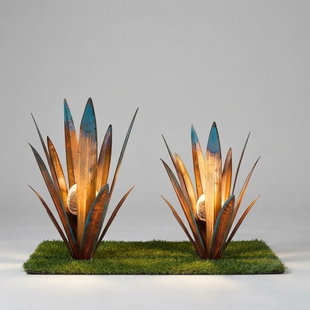 How to Illuminate Dark Courtyards with Solar Agave Lights