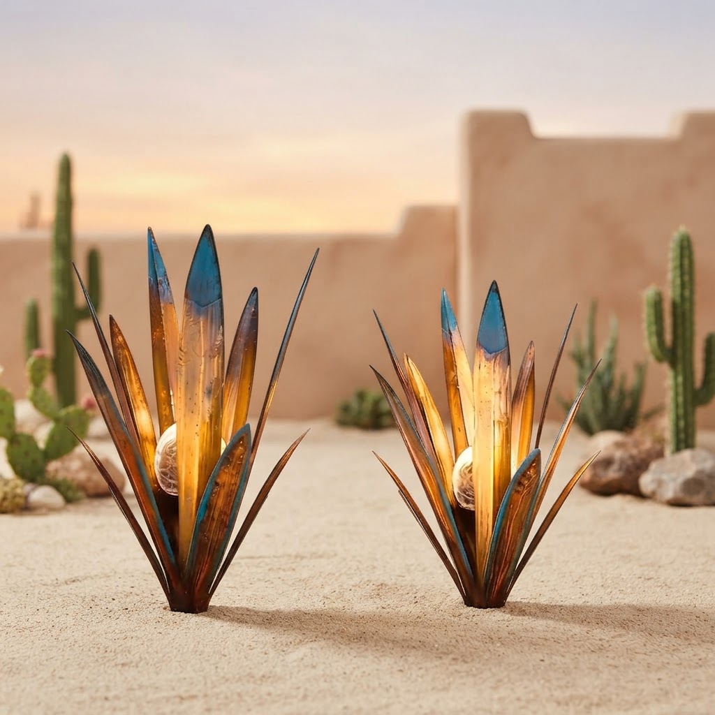 Why Solar Metal Agave Lighting Fits Desert Aesthetics