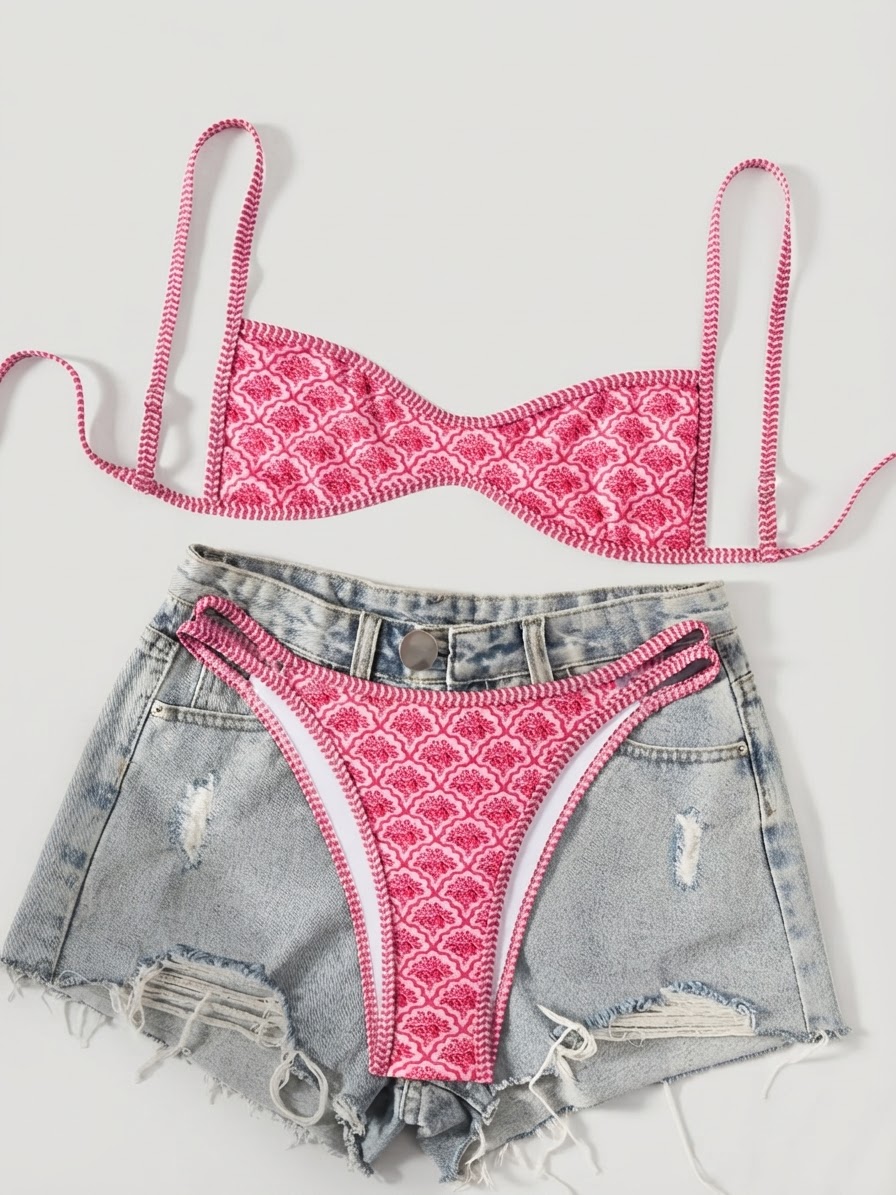 Upgrade Your Resort Style with the Floral Print Bikini Set