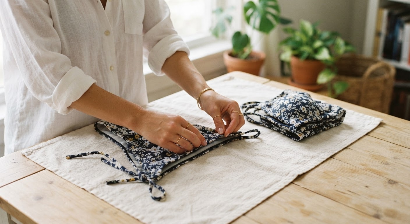 Step 2: Lay Flat and Fold Straps Neatly