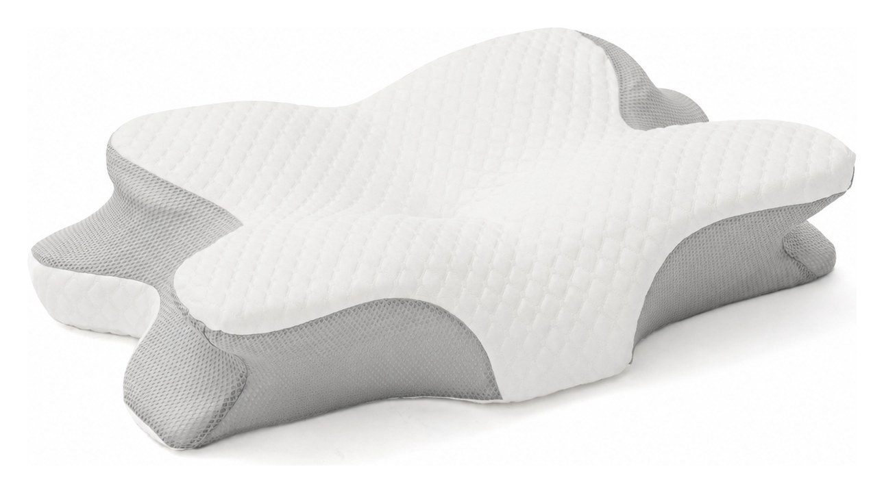 The contour pillow with its five support zones marked