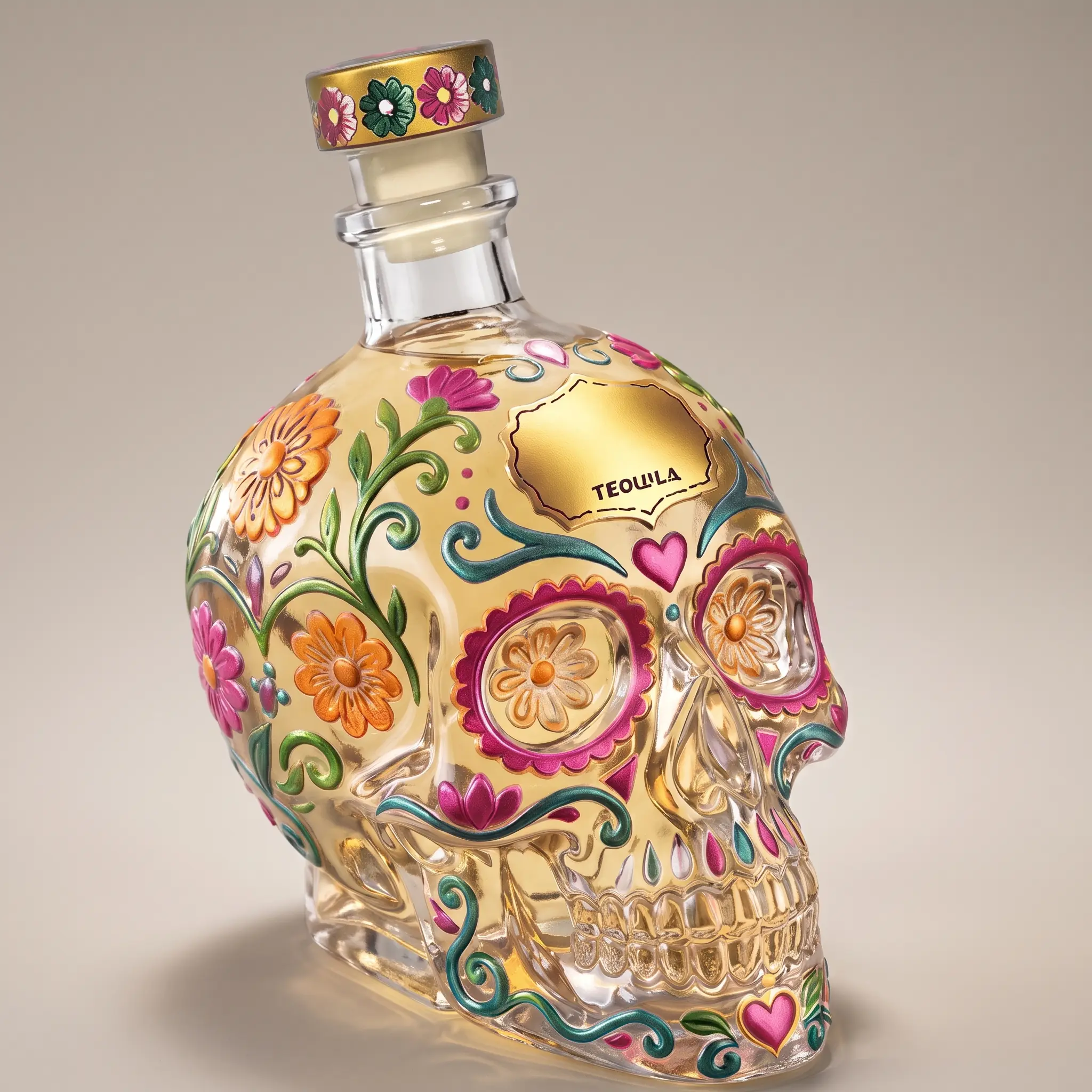Sugar Skull Tequila Decanter