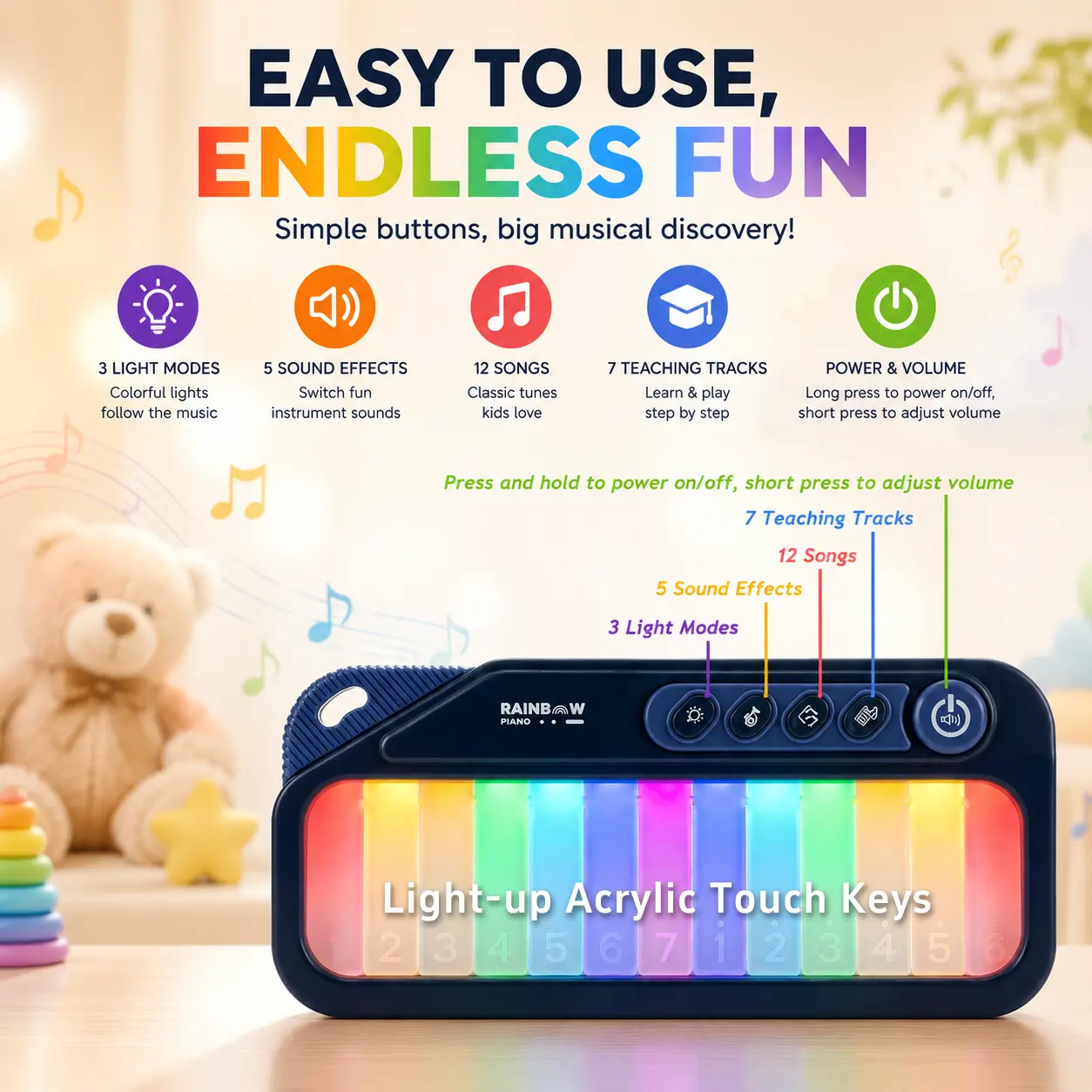 Rainbow Mini Piano image 2