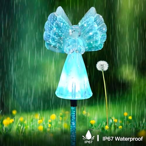 Solar angel garden lights front view