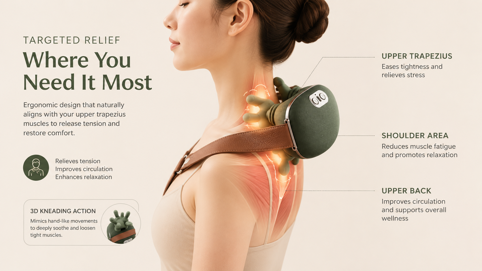 Targeted relief zones — upper trapezius, shoulders, upper back thumbnail