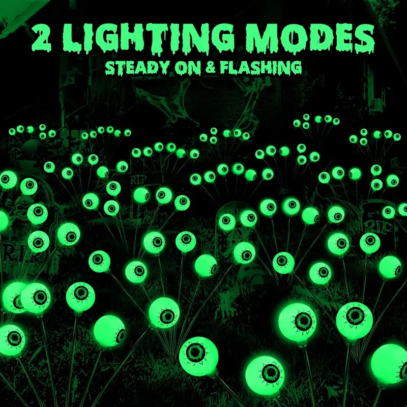 Two lighting modes: steady on and flashing