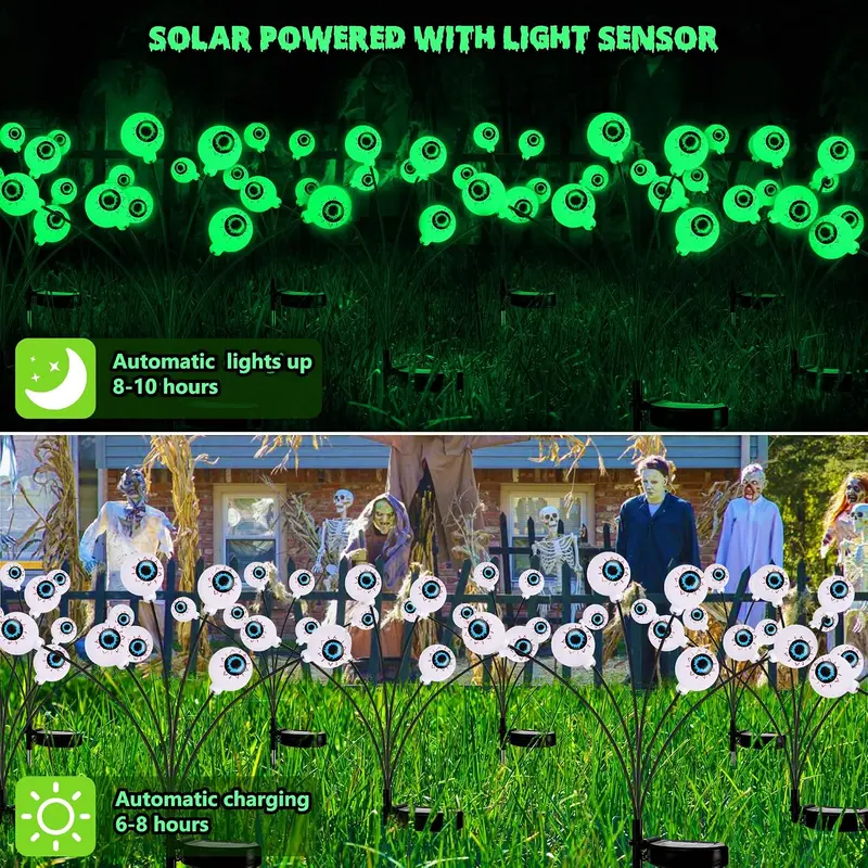 Solar powered with light sensor, automatic charging and lighting