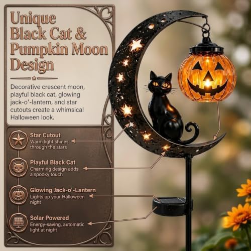 Waterproof metal Halloween garden light detail