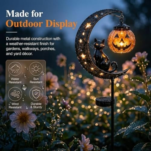 Solar pumpkin lantern glow feature