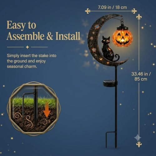 Easy setup Halloween garden stake for lawn and path
