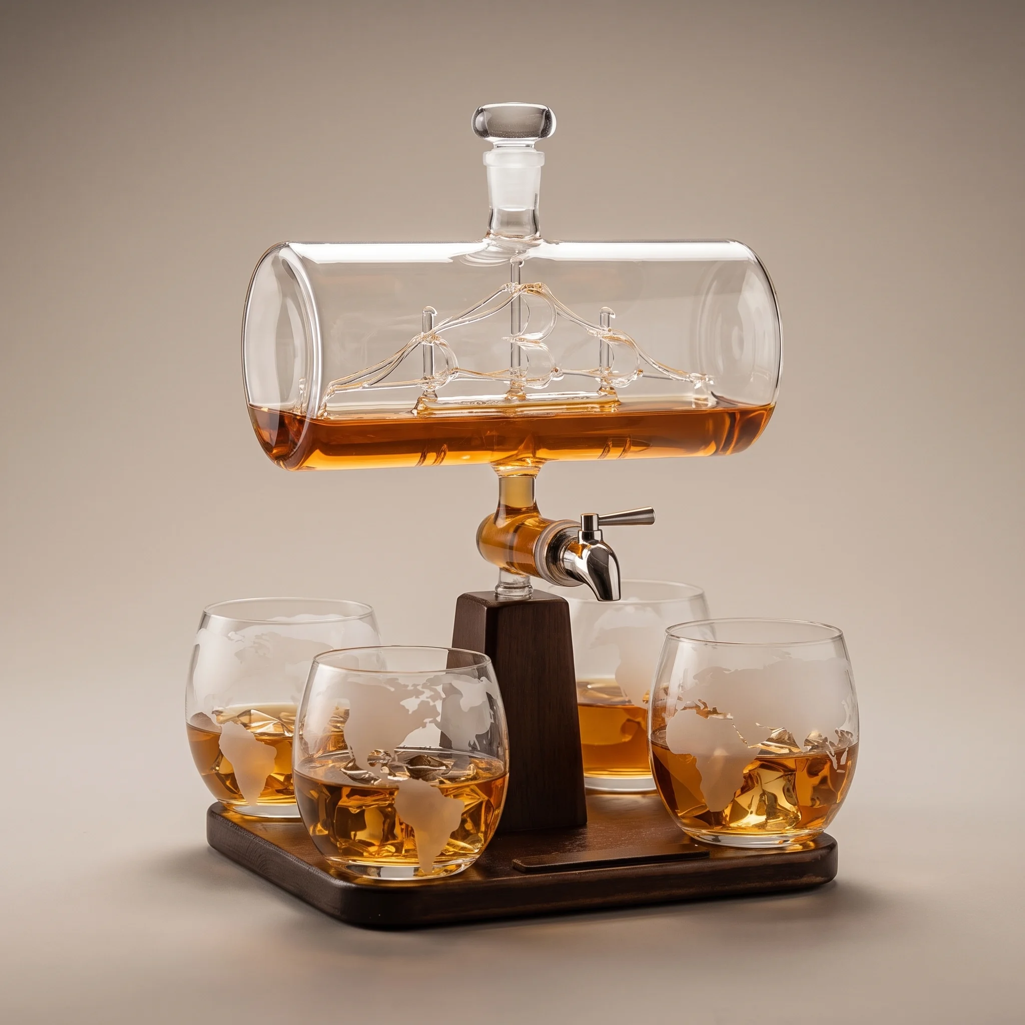 Ship Decanter Set