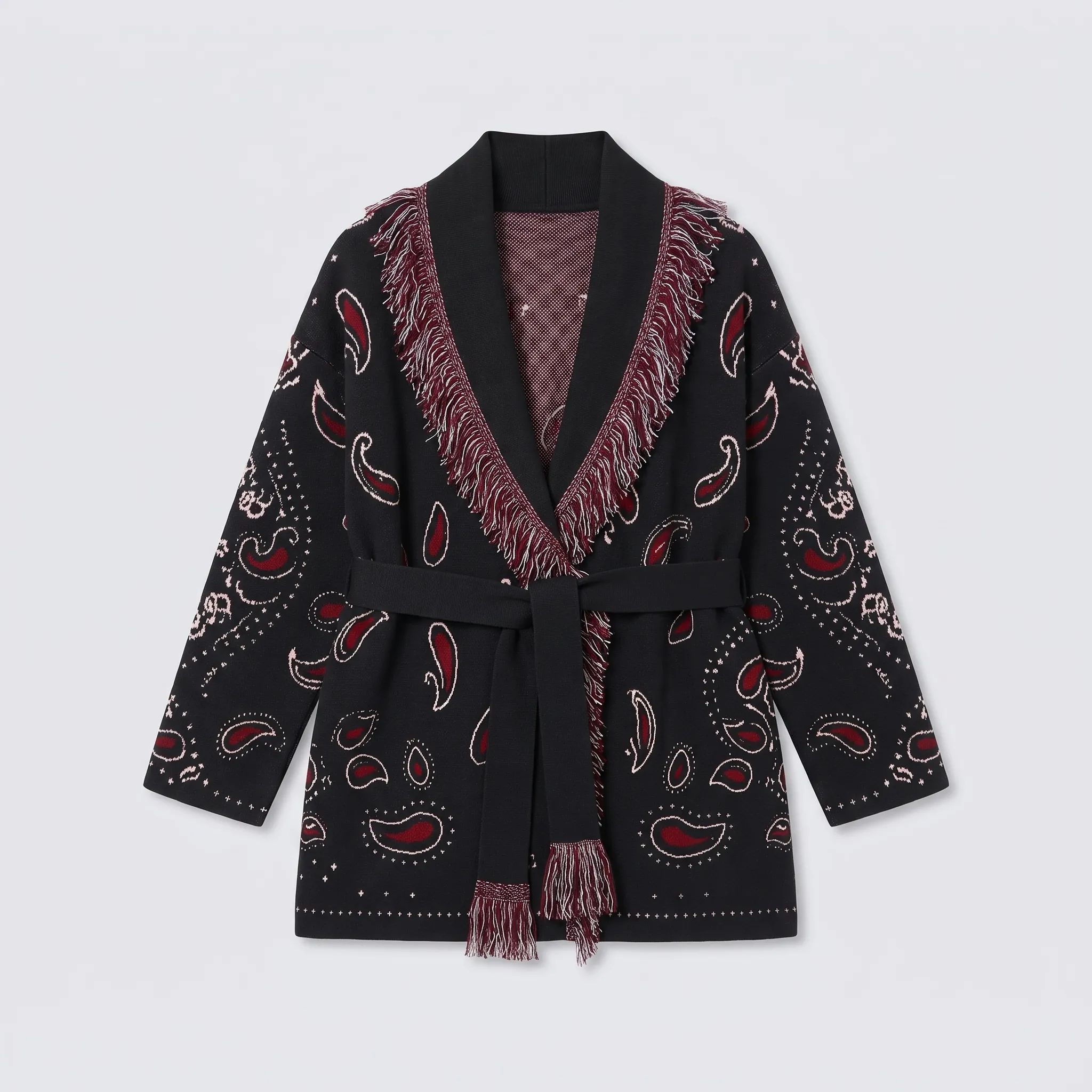 Bandana Fringe Wrap Cardigan 1