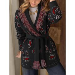 Bandana Fringe Wrap Cardigan 1