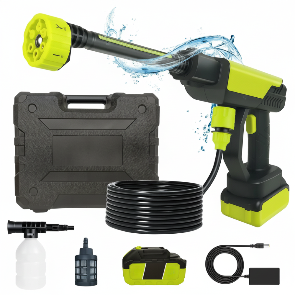 Cordless Portable Water Cleaner in use