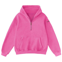 Vintage Design Half Zip Oversized Hoodie For Women thumbnail 8