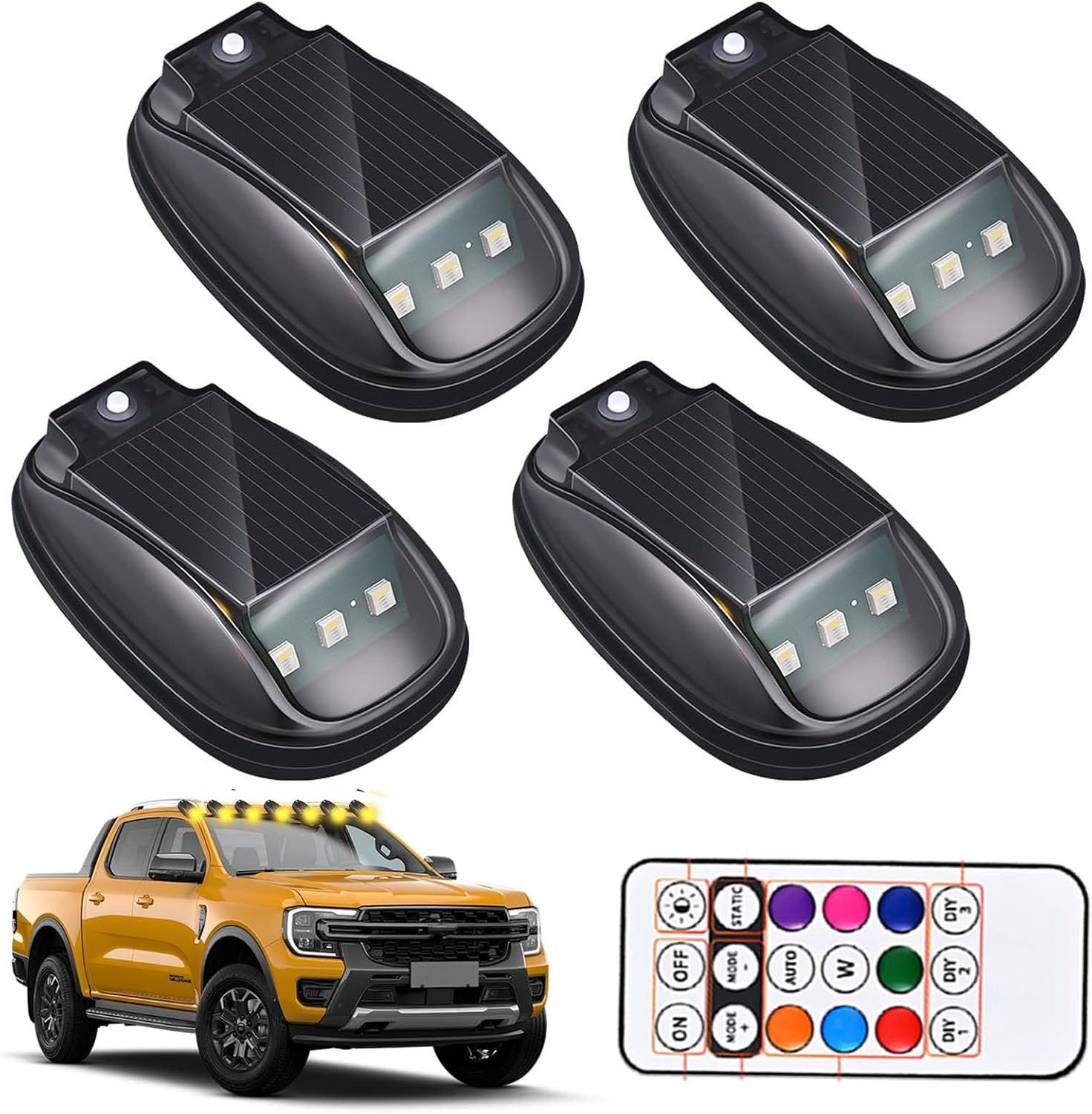 Solar Car Roof RGB Strobe Light
