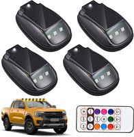 Solar Car Roof RGB Strobe Light with Remote Control, Solar Car Roof Lights, No Drill Waterproof 8 Colors Wireless LED Strobe Lights for Trucks, Motorcycle, Vehicle, Night Driving (4PCS) thumbnail 1