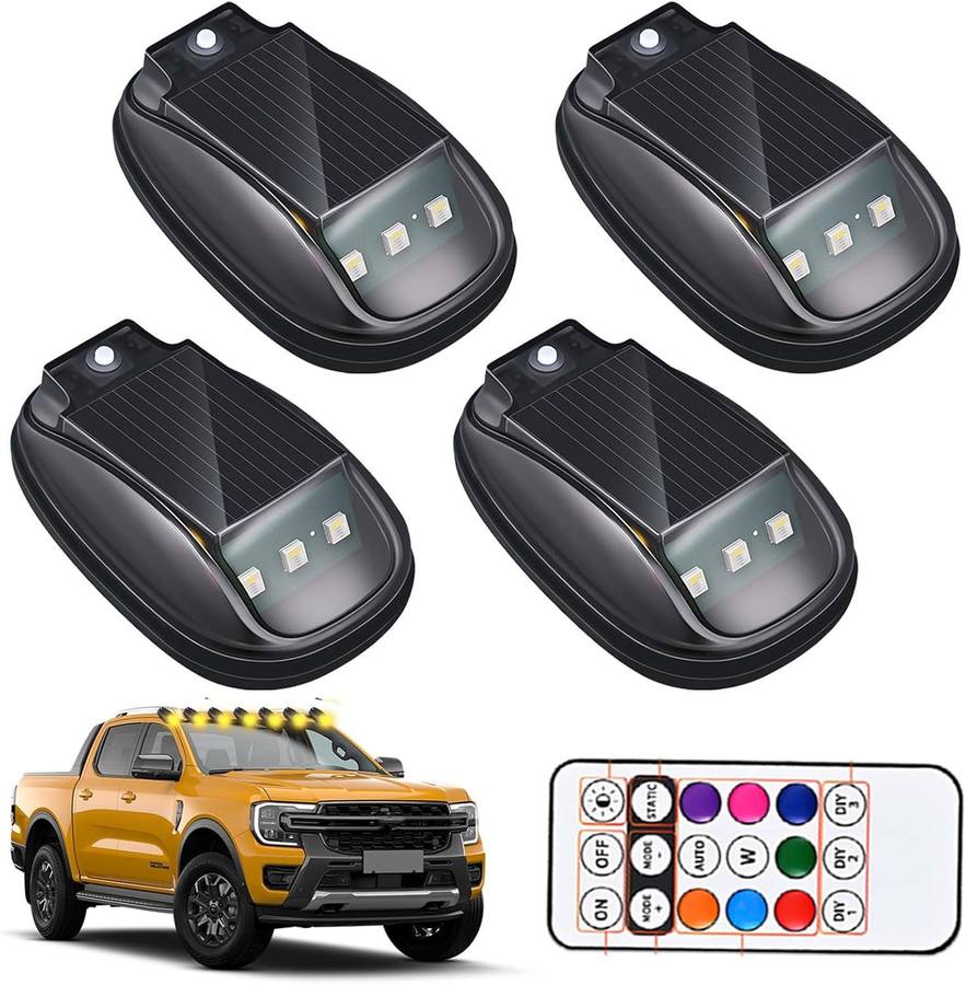 The low-profile solar roof light pods and remote