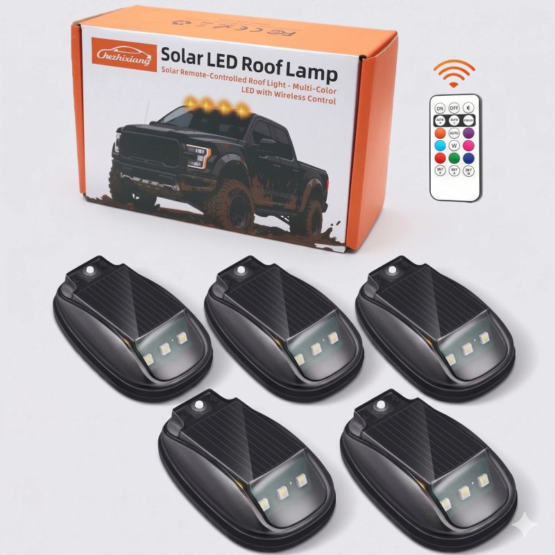 Solar Car Roof Light on a vehicle