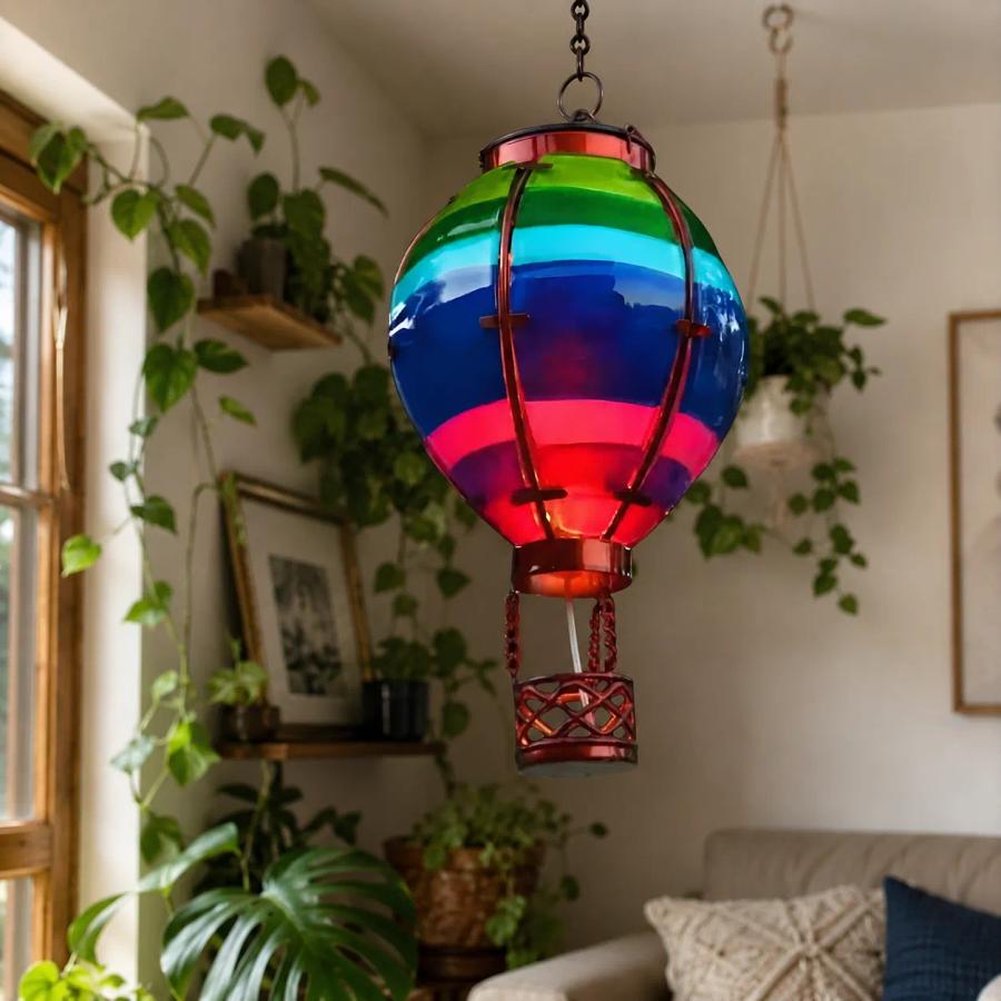 Striped print balloon lantern