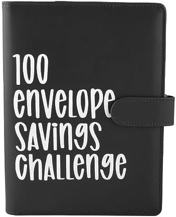 100 Envelope Challenge Binder | Easy and Fun Way to SaveMoney Saving Challenge Box kit Cash Saving,Savings Challenges Budget Book Binder with Cash Envelopes for Office,Home,School (Red) thumbnail 2