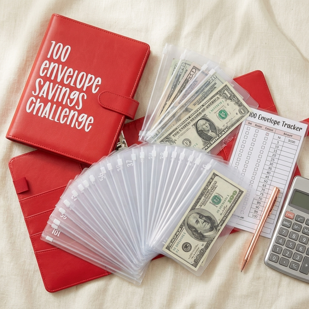 Laminated savings tracker