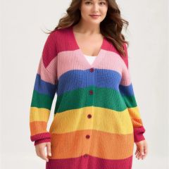 Rainbow Stripe Longline Cardigan 2