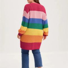 Rainbow Stripe Longline Cardigan 3