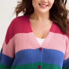 Rainbow Stripe Longline Cardigan 4