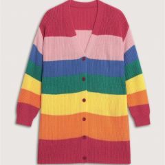 Rainbow Stripe Longline Cardigan 7