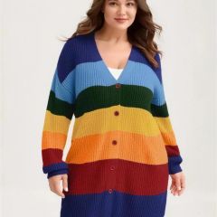 Rainbow Stripe Longline Cardigan 9