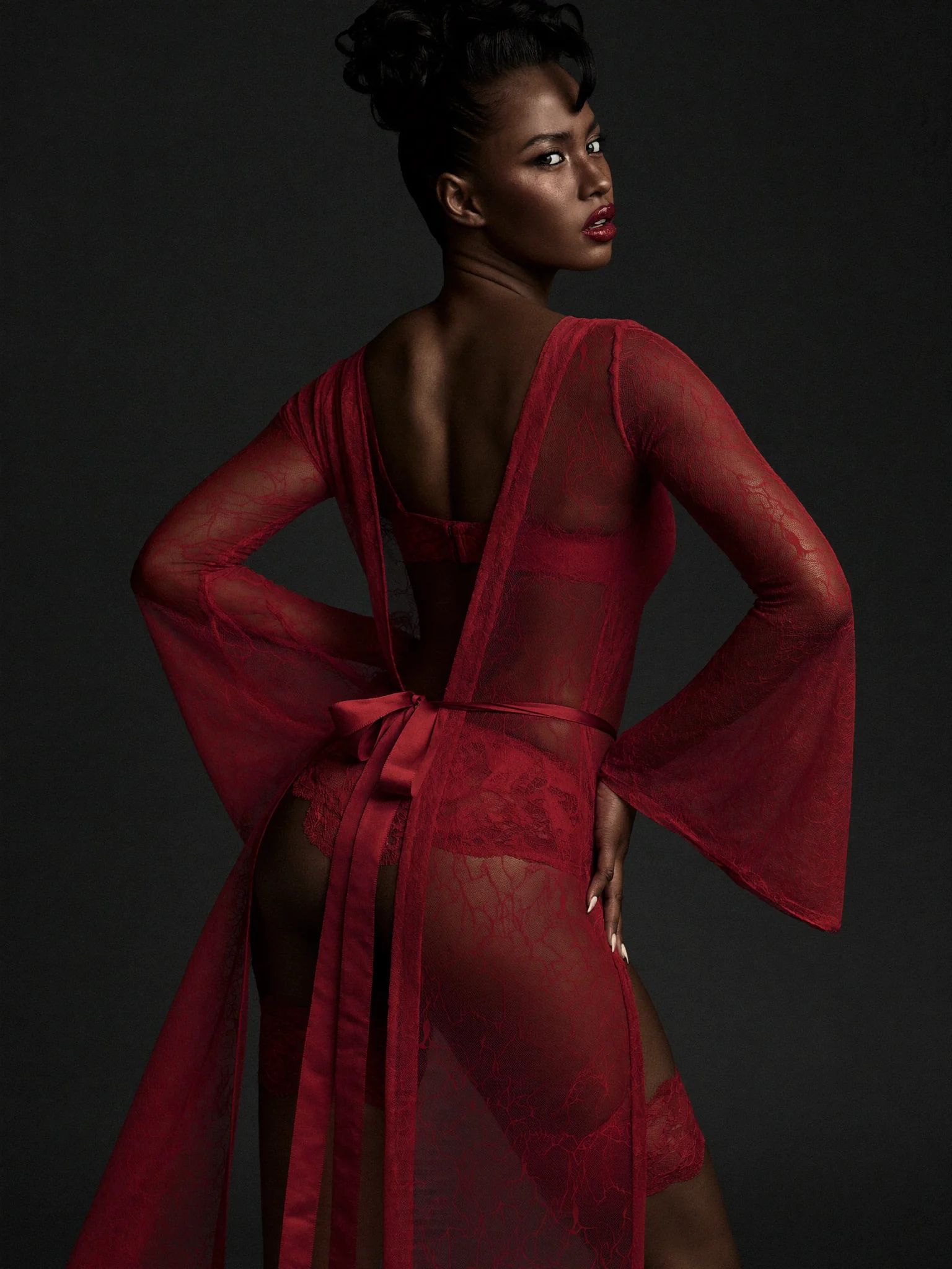 Lace robe