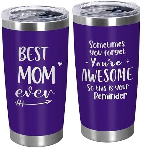 TEEZWONDER Mothers Day Gifts from Daughter Son - 20 oz Stainless Steel Insulated Coffee Tumbler with Lid thumbnail 3