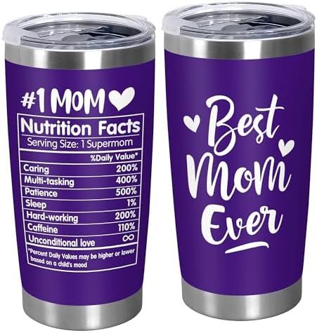 TEEZWONDER Mothers Day Gifts from Daughter Son - 20 oz Stainless Steel Insulated Coffee Tumbler with Lid thumbnail 6