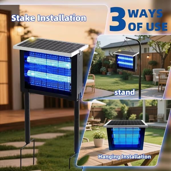 Outdoor Insect Solar Energy 4500V Electric Shock Mechanism Portable Wireless Device thumbnail 7