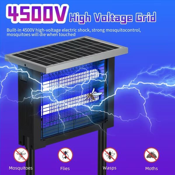 Outdoor Insect Solar Energy 4500V Electric Shock Mechanism Portable Wireless Device thumbnail 11