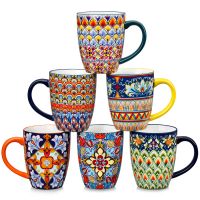 Pack Of 6 Bohemian Style Porcelain Coffee Mugs thumbnail 1