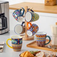 Pack Of 6 Bohemian Style Porcelain Coffee Mugs thumbnail 2