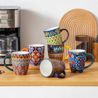 Pack Of 6 Bohemian Style Porcelain Coffee Mugs thumbnail 3