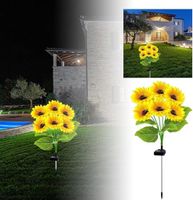 2 Pack Sunflower Solar Lights - 12 Vibrant Sunflowers LED Garden Outdoor Decorative Stake Lights for Yard, Patio, Lawn, Pathway, IP65 Waterproof, Gardening Gift for Mom, Grandma, and Friends thumbnail 5