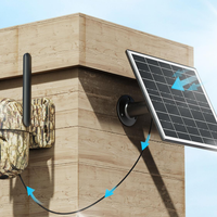 Camera wall-mounted with solar panel
