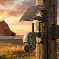 Camera mounted at a farm at golden hour