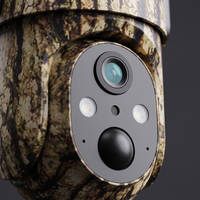 Close-up of the lens, spotlights and motion sensor