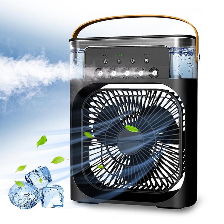 Black Wind Air Cooler with 7-color light spraying mist