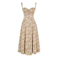 Floral Bustier Midriff Waist Shaper Dress thumbnail 2