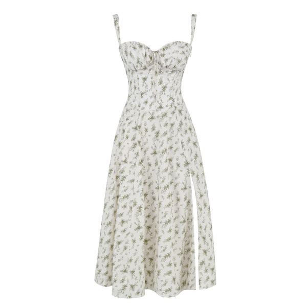 Floral Bustier Midriff Waist Shaper Dress thumbnail 4