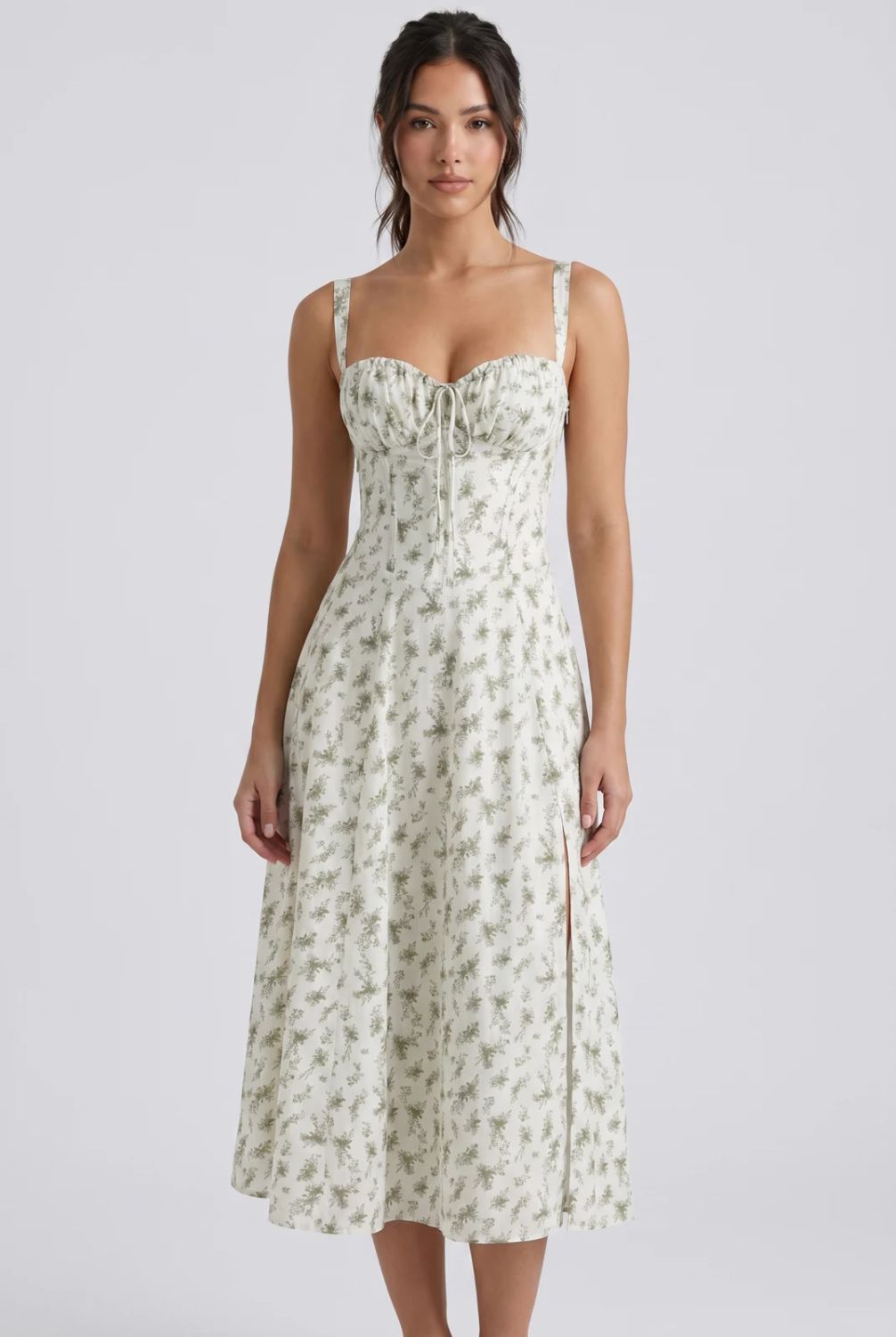 floral midriff shaper corset dress PrettyLittleThing Women's Floral Corset A Line Shift Dress