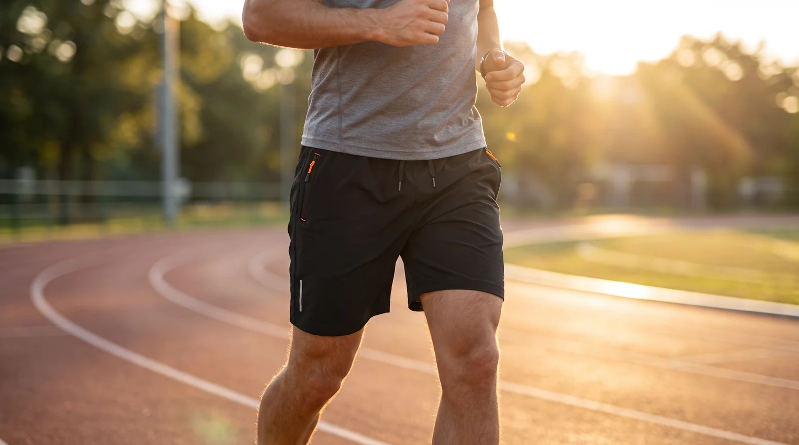 Runner on a track wearing the shorts