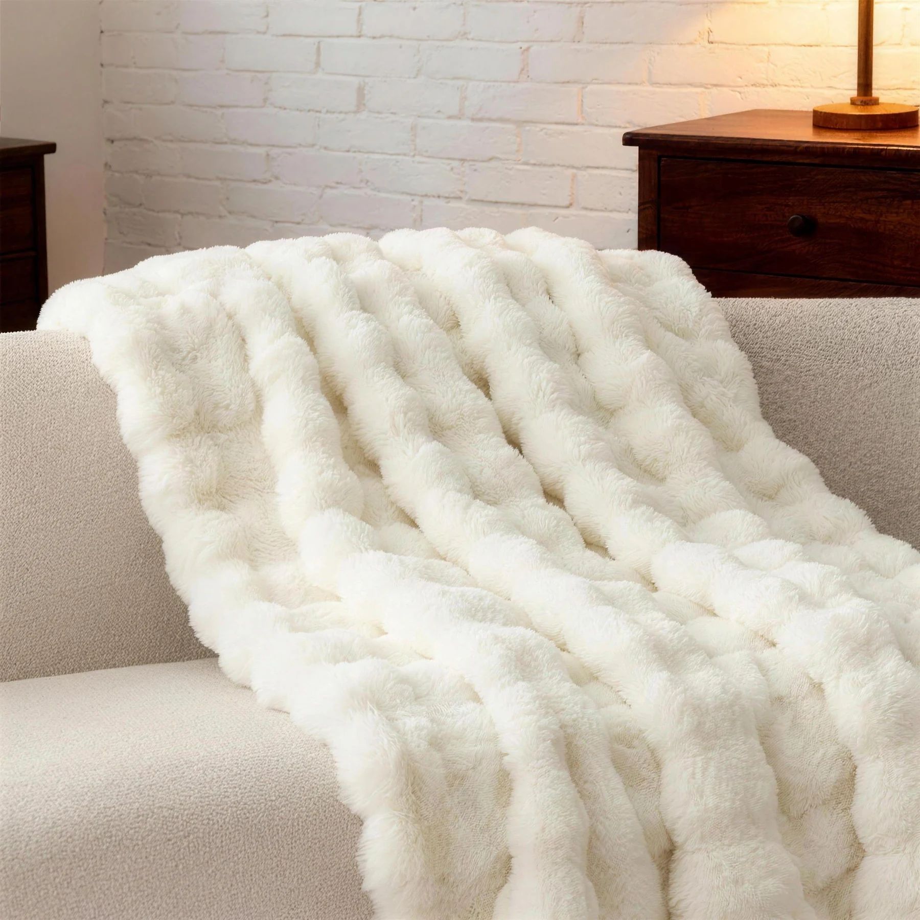 The blanket in Cream
