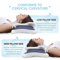 Memory Foam Cervical Pillow Neck Pain Relief thumbnail 6